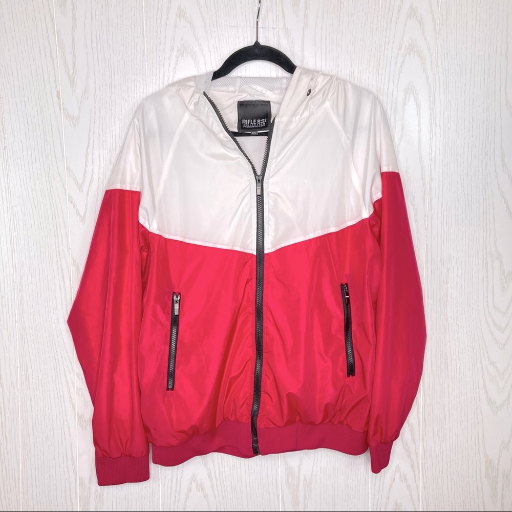 Riflessi Collection Premium Edition Windbreaker Jacket Pink and White - Picture 7 of 14